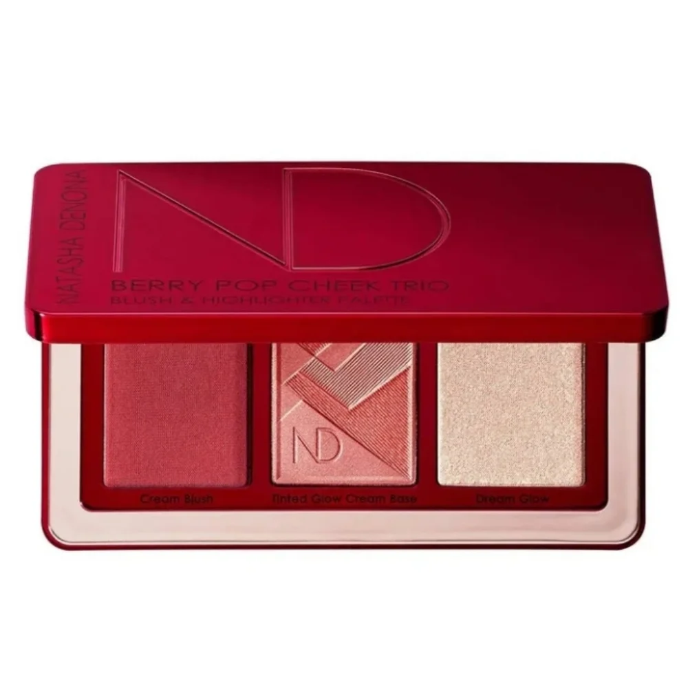 Natasha Denona Trioberry Pop Cheek Trio Cheek Palette Blush - Picture 2 of 10